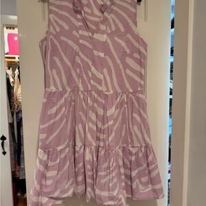 Oliphant Lavender Zebra Print Dress